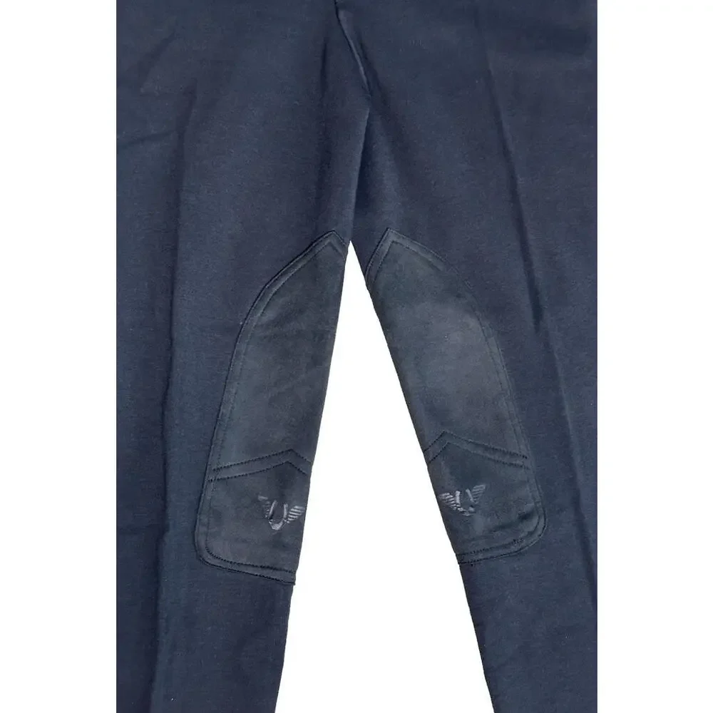 Tuff Rider Lets Ride Womens 38 Pull On Breeches Black Equestrian Knee Patches - Picture 3 of 9